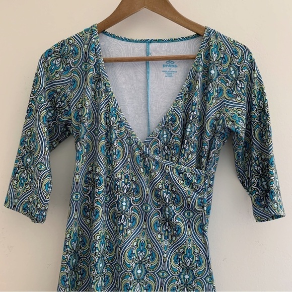 Prana Nadia Veeda Dress Small Faux Wrap - Picture 2 of 6